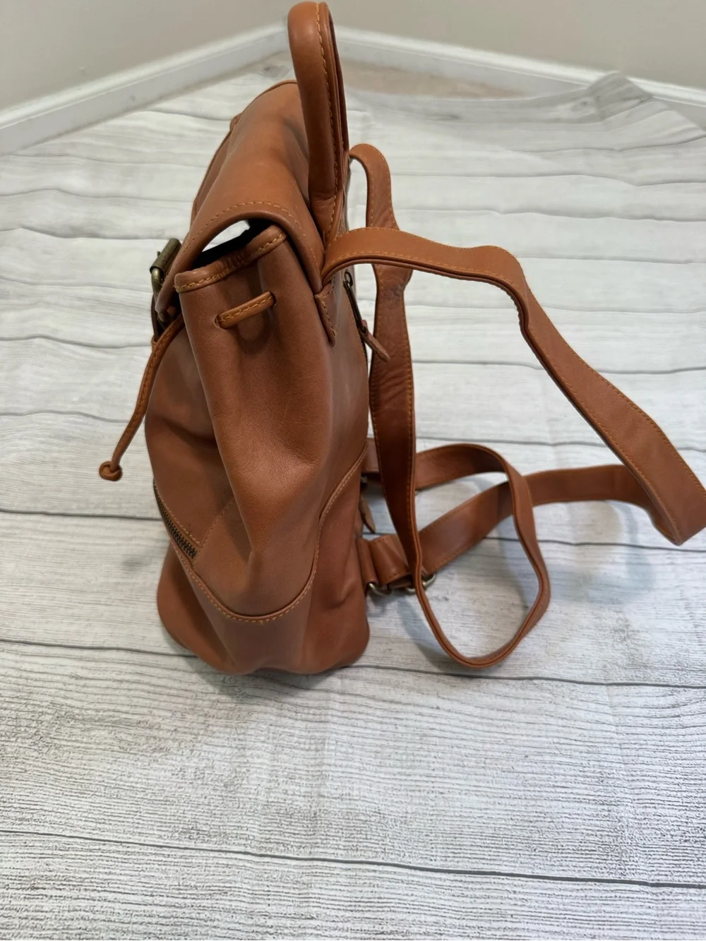 Marlboro Brown Leather Backpack